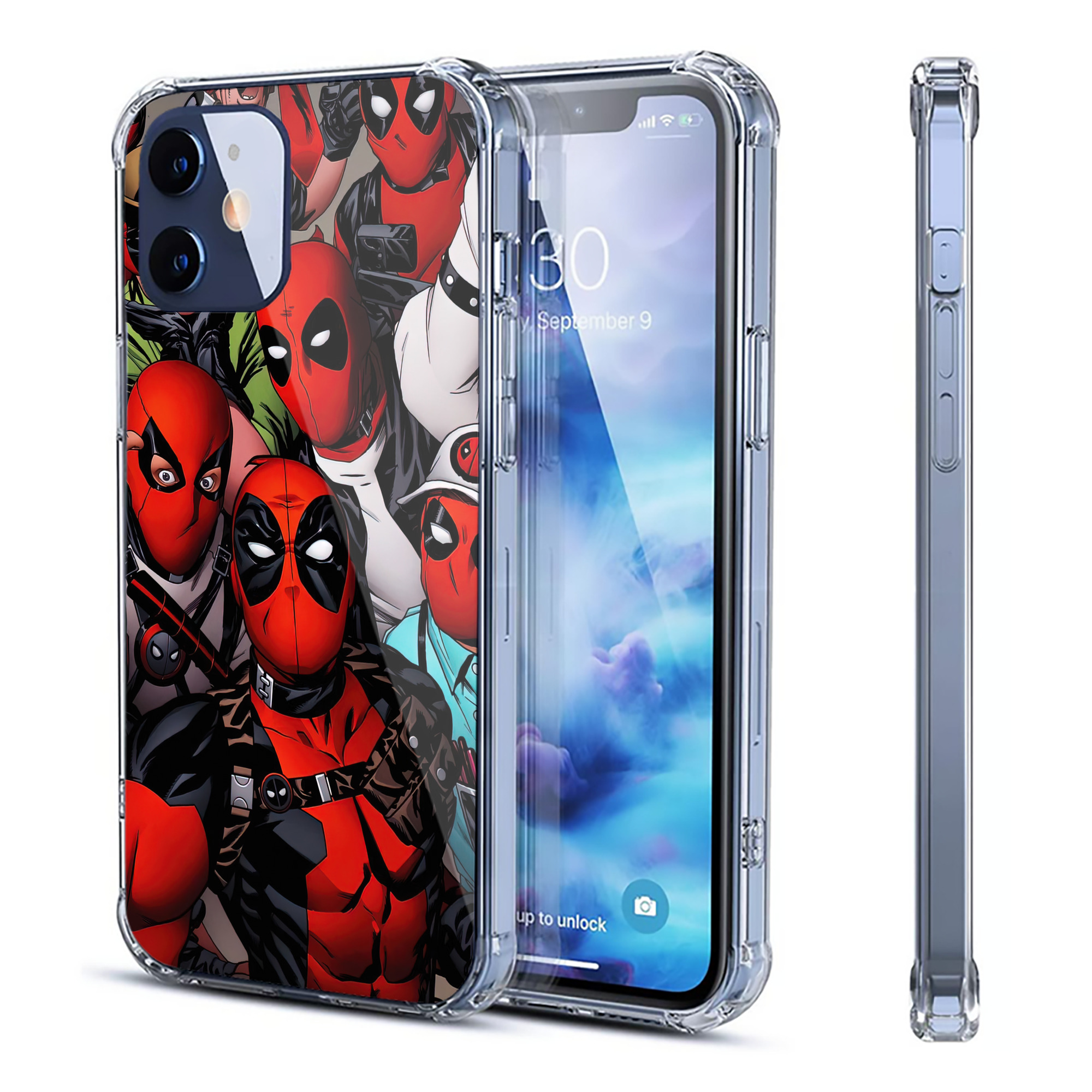 （画像用） Deadpool デッドプール 【iPhone 12シリーズ対応】透明スマホケース（クリアソフトケース）